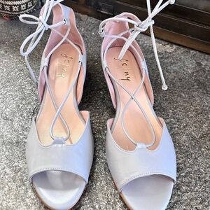 French Sole FS/NY Rebellion Lace-Up Wedge Women's Leather Shoes- Size 9 1/2 -New